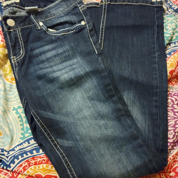 2 pair women paris Blue jeans size 13 - Picture 1 of 5
